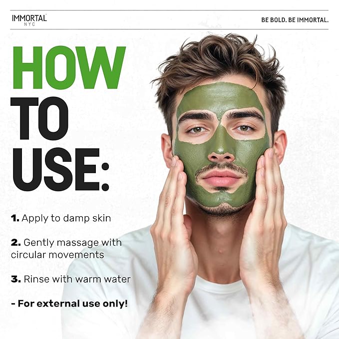 Immortal NYC Aloe Vera & Mint Purifier Clay Mask – Face Mask for Matte Look Skin, Oil Control, Deep Cleansing & Refreshing Skincare. Great Gifts For Women & Men – 10 oz