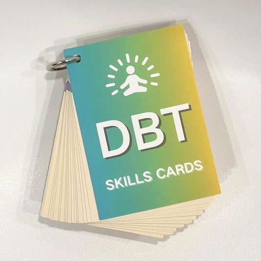 DBT Skills Cards – Dialectical Behavior Therapy Deck | Anxiety Coping Skills, DBT Affirmations, BPD Skills, Cognitive Distortions, Self-Care Tool for Mental Health - 20 DBT Cards