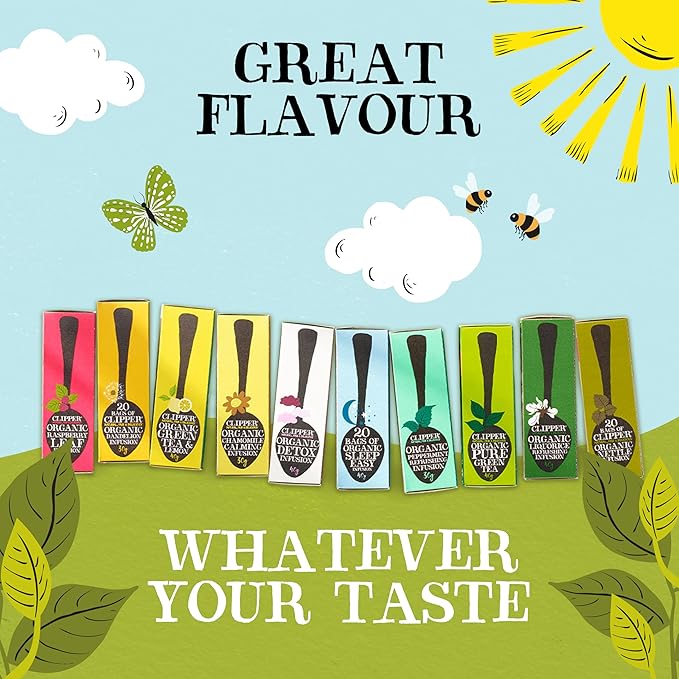 Clipper Tea Organic Fairtrade Everyday - USDA Organic, Non-GMO, Fair Trade, Sustainable Caffeinated British Tea, 4 Pack, 320 Unbleached Tea Bags - New Foil Free 100% recyclable packaging