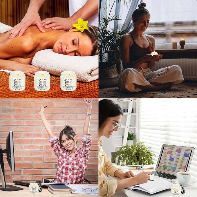 Fumete 10 Pcs Jars Scented Soy Candles 3.5 oz May You Be Proud of The Difference Candles Team Thank You Gifts for Employee Appreciation Gifts Coworker Vet Tech Nurse Teachers(White,Team)