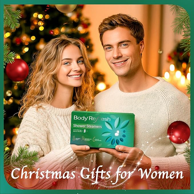 Shower Steamers Aromatherapy - 8 Pack Eucalyptus Mint Shower Bombs with Essential Oils, Birthday Gifts for Women Self Care Relaxation Home SPA Stress Relief,Gifts for Girlfriend Teacher Christmas Gift