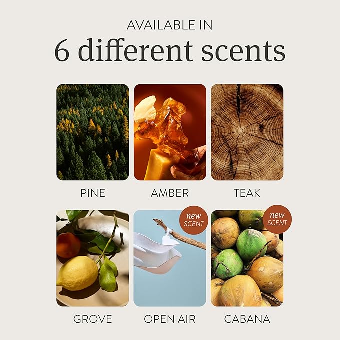 Drift Car Air Freshener - The Original Stone Air Freshener - Car Odor Eliminator - Long Lasting Scent - Metal Clip - Essential Oils - Clean Ingredients - Teak Scent 3 Pack Refill - NO CLIP INCLUDED