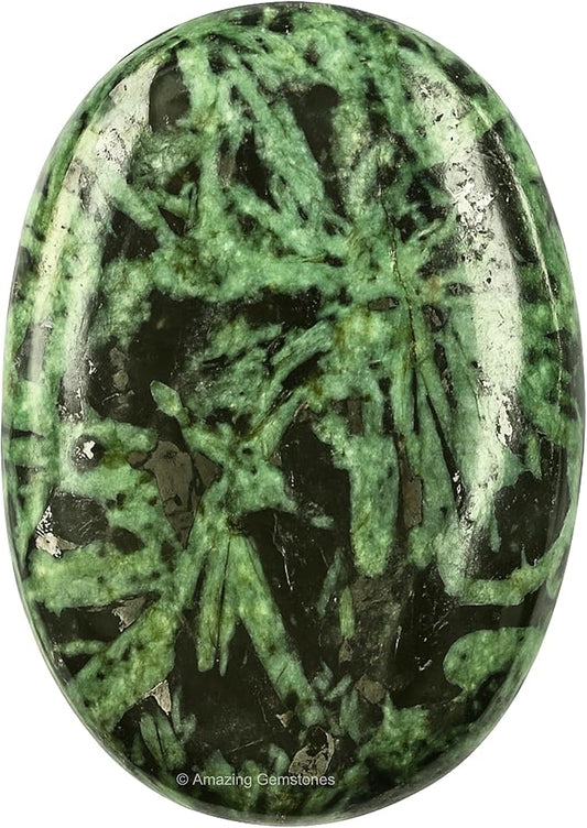 Amazing Gemstone Flower Stone Crystals and Healing Stones - Large Palm Stone Crystals Piedra - Crystal for Good Luck,Balanced Positive Energy,Meditation - Unique Stocking Stuffers and Birthday Gifts