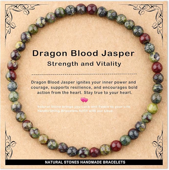 AD Beads 4mm6mm8mm10mm Handmade Bracelet - Natural Gemstone for Peace and Tranquility - Meditation, Yoga, Healing and Energy Gift for Unisex