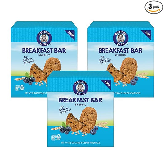 Goodie Girl Soft Breakfast Bar, Blueberry | Baked, Chewy, Gluten Free (3 Pack)