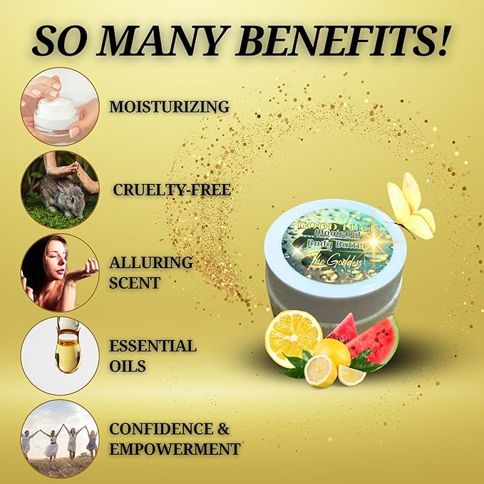 Good Luck Body Butter – Whipped Shea Blend for Abundance, Success & Positive Energy – Handmade Spiritual Moisturizer for Manifestation