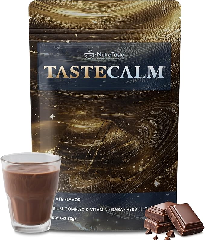 Calm Magnesium Powder, Ashwagandha, L-Theanine, GABA & 6 Mushrooms | Magnesium Glycinate Supplement for Relaxation & Calm Support | Non-GMO, Gluten-Free, Chocolate Flavor, 6.35oz