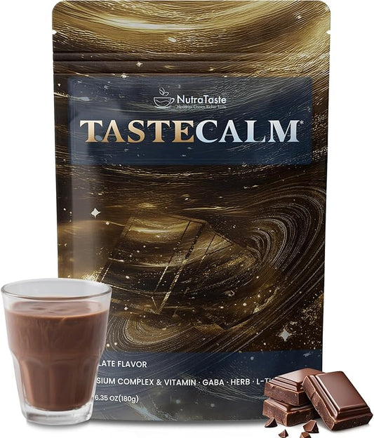 Calm Magnesium Powder, Ashwagandha, L-Theanine, GABA & 6 Mushrooms | Magnesium Glycinate Supplement for Relaxation & Calm Support | Non-GMO, Gluten-Free, Chocolate Flavor, 6.35oz