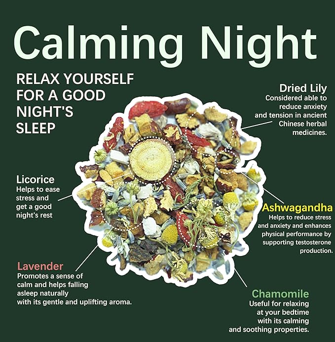 Nighty Night Extra Tea, Extra Strength Sleep Tea with Organic Ashwagandha, Chamomile & Lavender, Caffeine-Free Natural Herbal Tea for Bedtime, 15 Tea Bags(1 Pack, Chamomile)