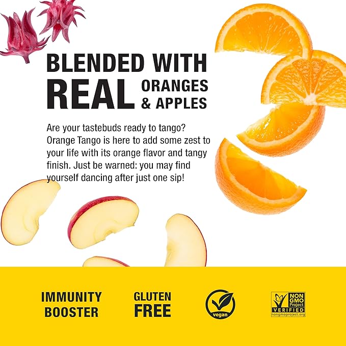 Tiesta Tea - Orange Tango, Loose Leaf, Orange Hibiscus Herbal Tea, Premium Non-Caffeinated Fruit Blend, Makes Hot or Iced & Up to 25 Cups, 2oz Resealable Pouch