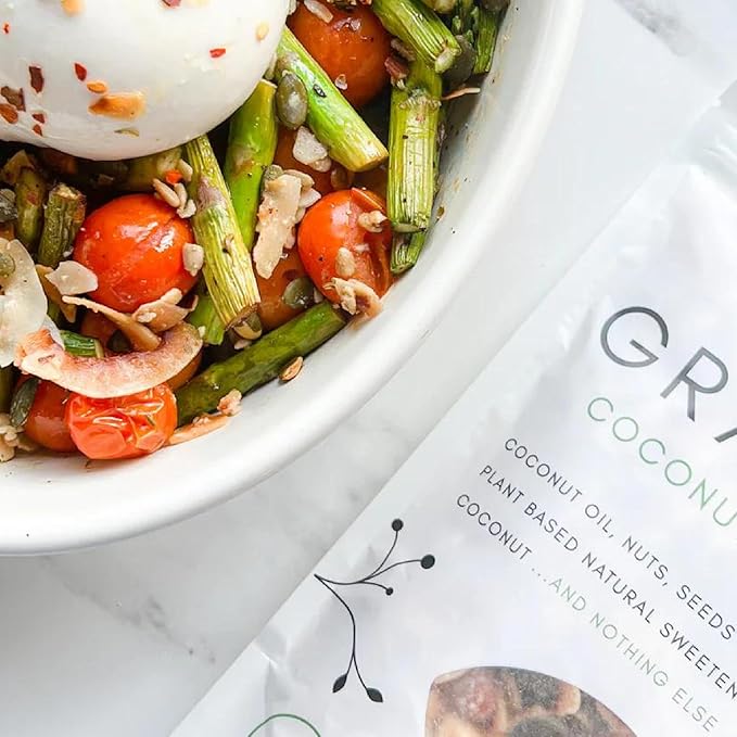 Keto Hana Keto Nut Granola (11oz), Coconut & Almond Plant Based- Low Carb, Low Calorie, High Protein (2g Net Carbs)