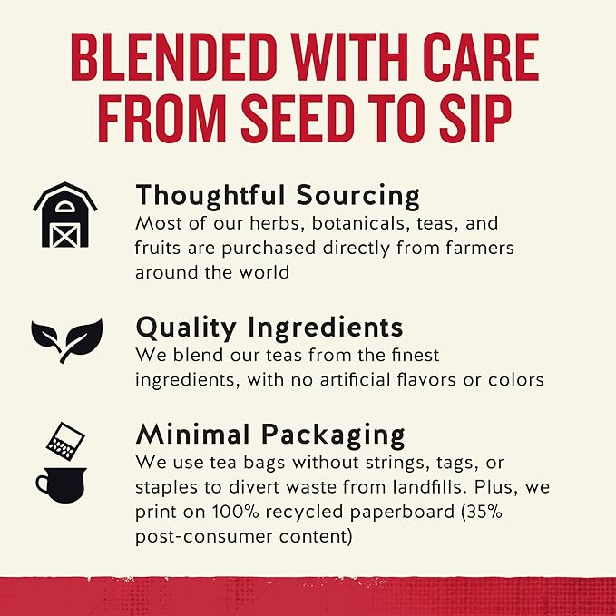 Celestial Seasonings Rooibos Madagascar Vanilla Herbal Tea, Caffeine Free, 20 Tea Bags Box (Pack of 6)