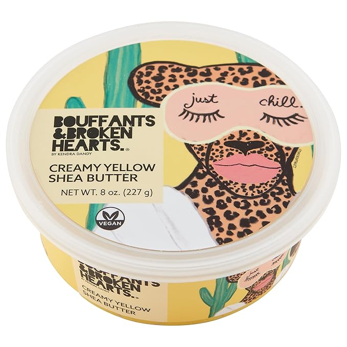 Ashanti Naturals Creamy Yellow Shea Butter Body Butter | Grade A, 100% Natural African Raw Shea Butter for Dry Skin, Face and Hair (8oz)