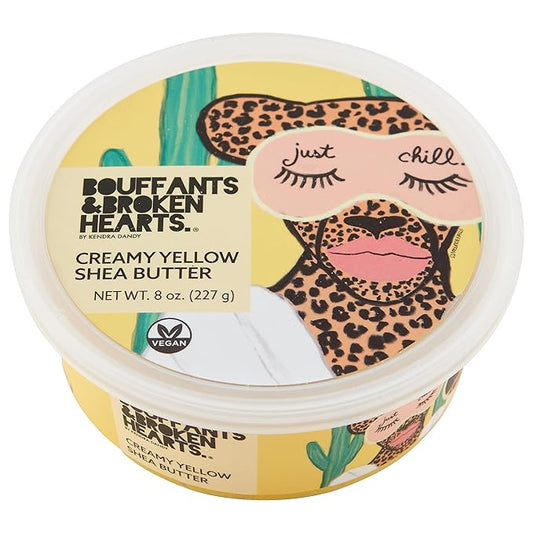 Ashanti Naturals Creamy Yellow Shea Butter Body Butter | Grade A, 100% Natural African Raw Shea Butter for Dry Skin, Face and Hair (8oz)