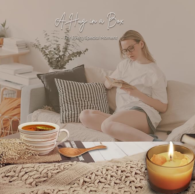 Cozy Care Package for Women – Warm & Comforting Thinking of You Gift Box for Birthday,Bes Friend Gift, Get Well Soon, Sympathy, Self Care,Cancer care & Encouragement(Milky Tea)