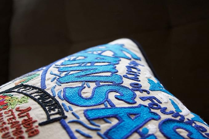 Catstudio Kansas City Embroidered Decorative Throw Pillow