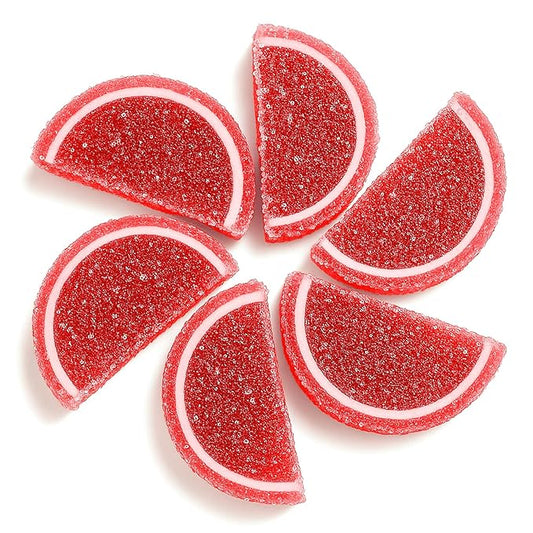NY Spice Shop Fruit Slices Jelly Candy - 3 Pound Cherry Candied Fruit Bulk Gummy Candy Slices - Old Fashioned Candy For Sweet Lovers