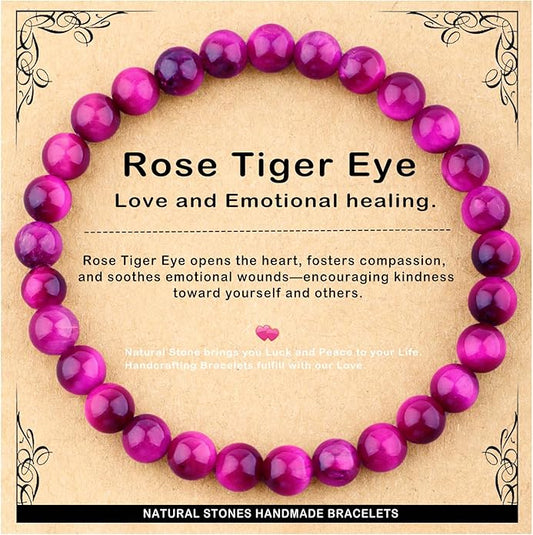 AD Beads 4mm6mm8mm10mm Handmade Bracelet - Natural Gemstone for Peace and Tranquility - Meditation, Yoga, Healing and Energy Gift for Unisex