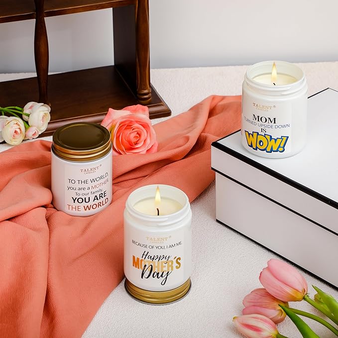 Elegant Scented Candle for Mom | Mother's Day Gift | Iris & Orange Blossom 8.4oz Candle Jars