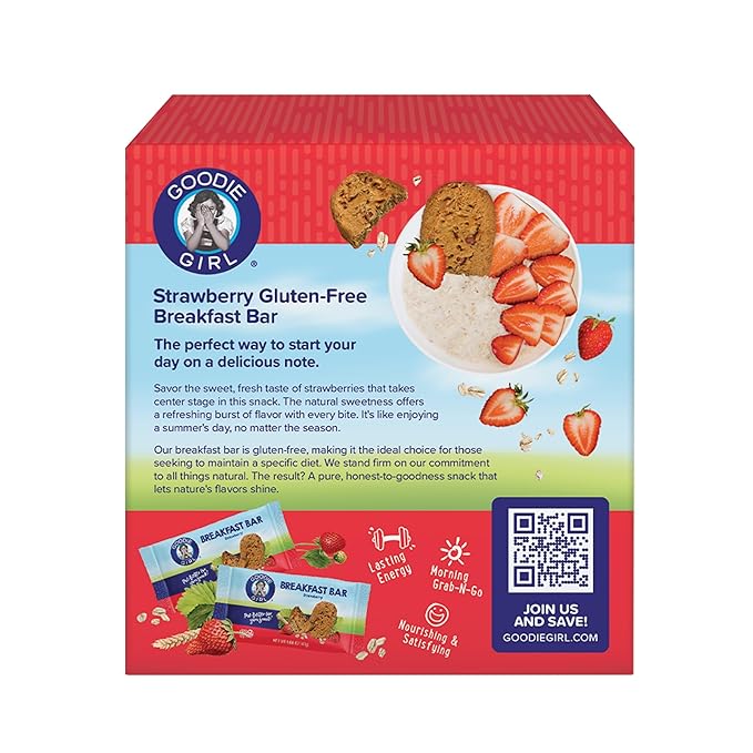 Goodie Girl Soft Breakfast Bar, Strawberry | Baked, Chewy, Gluten Free (3 Pack)