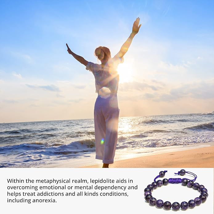 Energy Protection Crystal Handmade Adjustable Bead Bracelet Perfect for Men, Women’s Gift - Gemstone Healing Stretch Bracelet Pulsera Para Hombre Mujer Stocking Stuffer