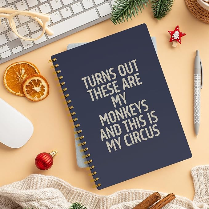 Funny Notebooks for Work, Blue Aesthetic Journal, Funny Boss Day Gifts, Boss Gifts for Men Women, Funny Gifts for Boss, Boss Office Decor, Spiral Notebook 5.5x8.3 Inch