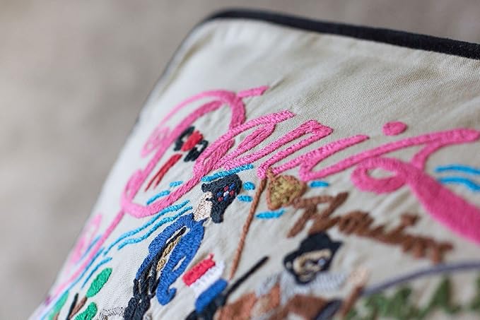 Catstudio Paris Embroidered Decorative Throw Pillow