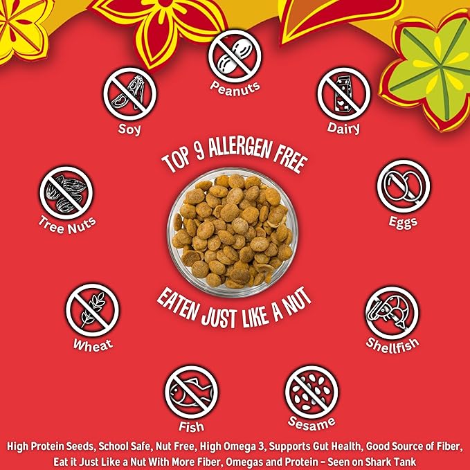 Brass Roots Organic Incan Protein Seeds - High Protein, School Safe, Nut Free, High Omega 3, Supports Gut Health, Good Source of Fiber, Shark Tank (10 oz (Pack of 1), Cajun)