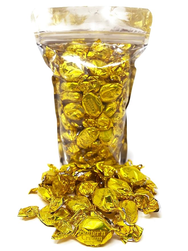 Halloween Butter Cream Hard Candy Snack Pack- 75 Pieces - Classic Butter n' Cream Old School Butterscotch Hard Candies - American Vintage Candy Assortment - Individually Wrapped, 14 oz.