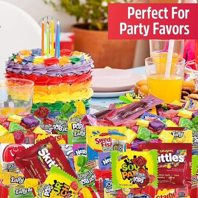 CANDY VARIETY PACK - 2 Lbs Assorted Classic Mix - Bulk Care Package - Office Assortment - Gift Box for Birthday Party, Kids, College Students & Adults (2 lbs)