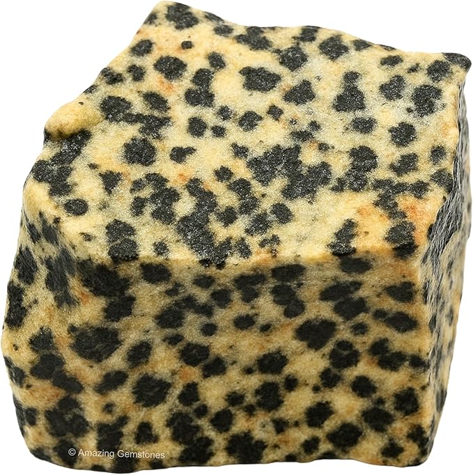 Amazing Gemstone Dalmatian Jasper Raw Crystals and Healing Stones, Natural Rocks for Tumbling - DIY Raw Stones and Crystals, 2 Pieces