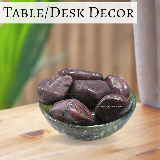 Amazing Gemstone Ruby Crystals and Healing Stones Tumbled, 1 Oz Ruby Stone Gem Stones, Natural Healing Stones for Energy Balance, Stress Relief - Polished Gems Rocks