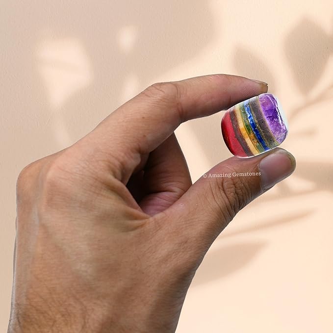 Amazing Gemstone Chakra Crystals and Healing Stones Tumbled - 1 oz Chakra Stone Gem Stones, Natural Healing Stones for Energy Balance, Stress Relief - Premium Polished Gems Rocks for Meditation