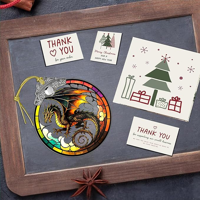 Dragon Ornament, Dragon Christmas Ornaments – Fantasy Dragons Ornament for Christmas Tree or Home Decor – White Elephant Gifts for Adults, Dragons Gifts