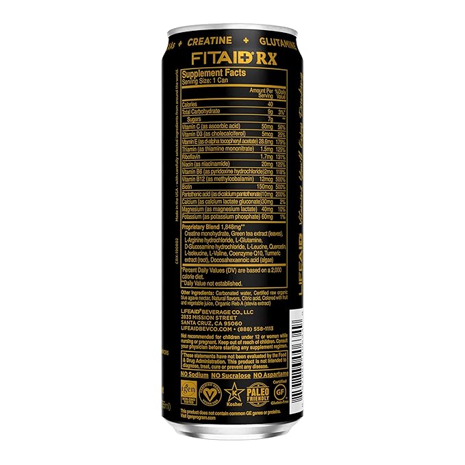 FITAID Post-Workout Recovery Drink Variety Sampler Pack, No Artificial Flavors or Sweeteners, 100% Clean, Vegan, Gluten-Free, Keto-Friendly, Paleo Friendly, 4 Flavors (Pack of 12)