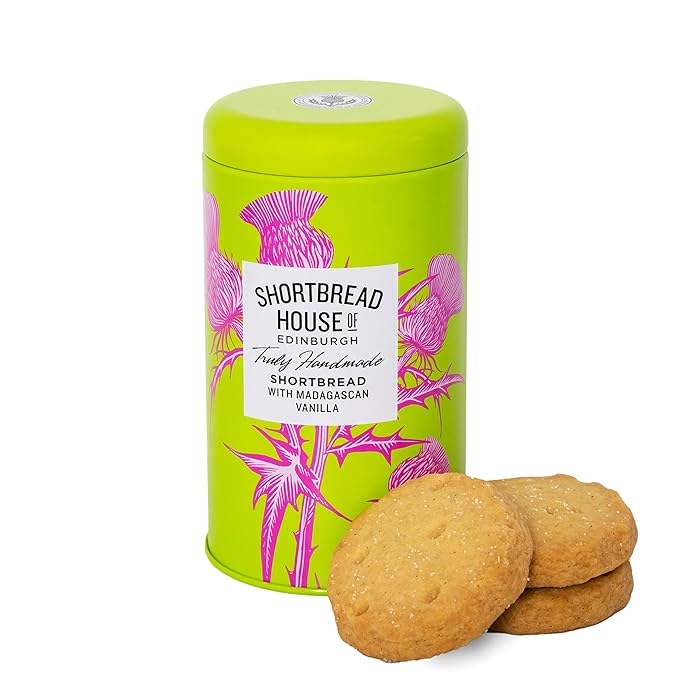 Shortbread House of Edinburgh Madagascan Vanilla Shortbread Biscuits, Truly Handmade, 4.9 Ounce (Pack of 1)