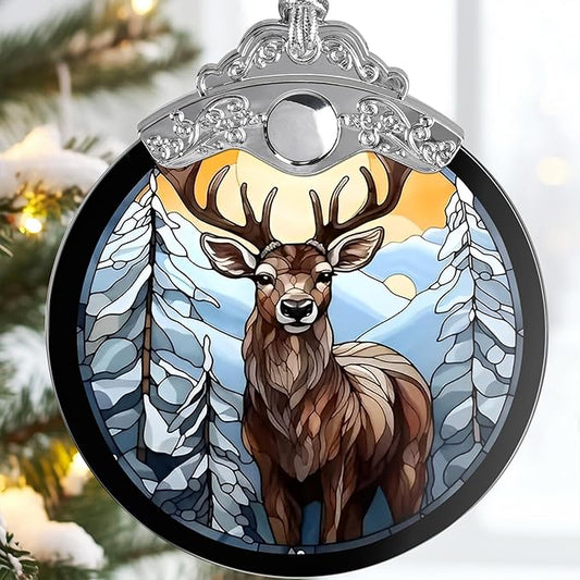 Deer Ornaments for Christmas Tree - Jocidea Deer Christmas Ornament - Beautiful Deer Ornament Gift - Holiday Keepsake - Deer Stocking Stuffer - Deer Gift