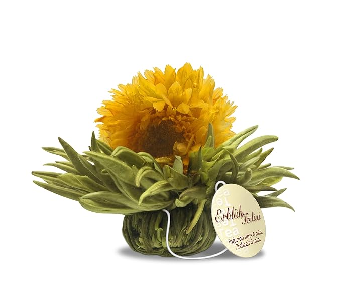 Creano Tea Flowers in Cup Size - Blooming Tea - 8 Flowering Tea in 4 Different Varieties - White Tea