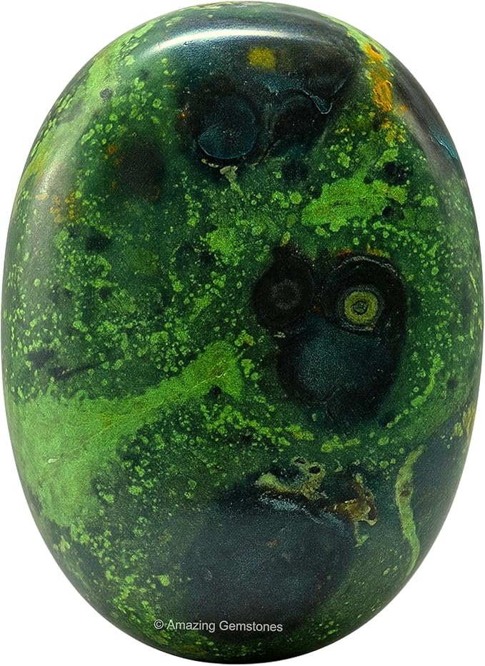 Amazing Gemstone Kambaba Jasper Crystals and Healing Stones - Large Palm Stone Crystals Piedra - Crystal for Good Luck, Balanced Positive Energy, Meditation - Unique Stocking Stuffers, Gifts for Women