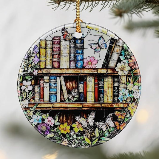 Christmas Ornaments: Christmas Tree Decorations, Holiday Decor, Stocking Stuffers, Gift Ideas, Bookish Gift Art, Book Lover Gifts & Book Reader Gifts