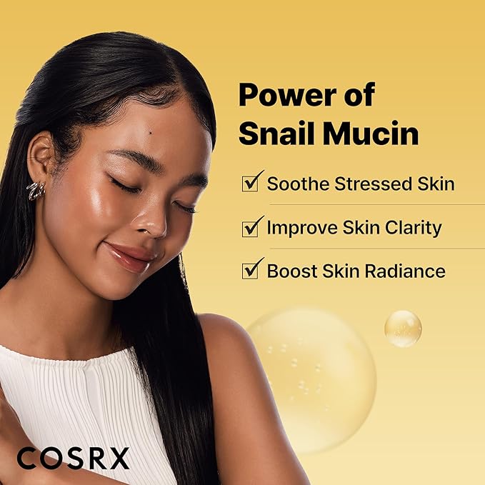 COSRX All About Snail Mucin Korean Skin Care Set, Mini Travel Essentials, Travel Size Gift Set with Snail Mucin Face Wash, Serum, Moisturizer & Eye Cream, Rejuvenating Kit