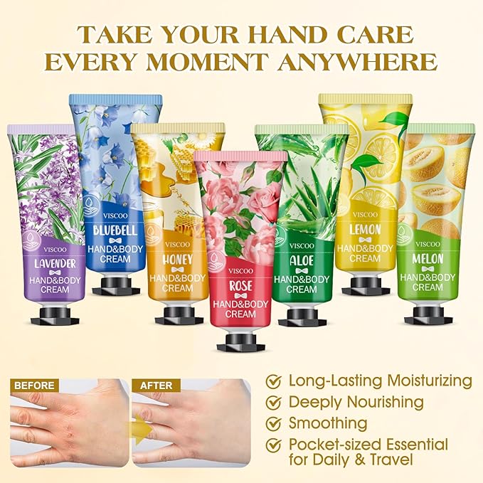 84 Pack Hand Cream Gifts Set for Women, Bulk Hand Lotion for Birthday Gifts for Women, Bridesmaid Gifts, Thank You Gifts, Mini Moisturizing Hand Lotion Travel Size for Dry Cracked Hands