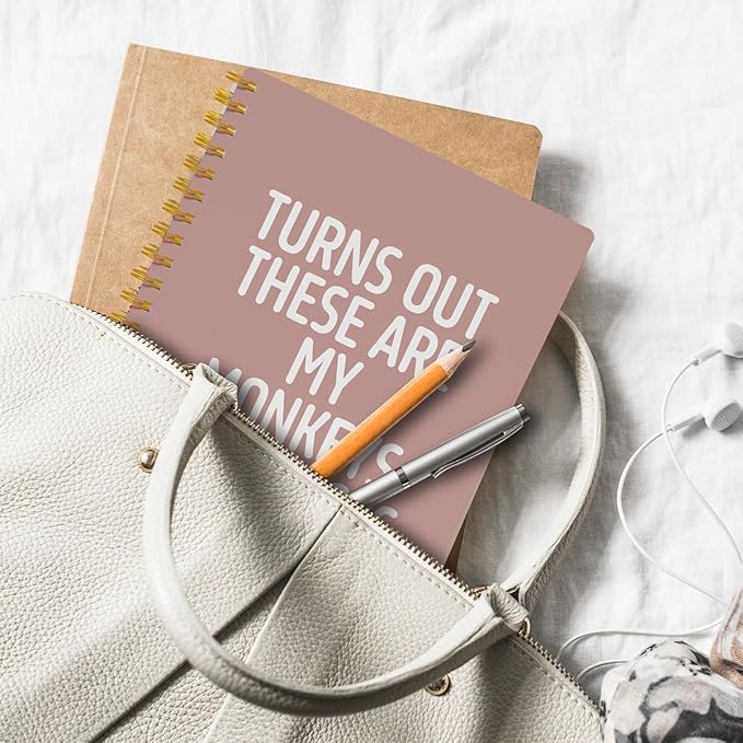 EKGJW Funny Notebooks for Work,Flesh Pink Aesthetic Journal, Funny Boss Day Gifts, Boss Gifts for Men Women, Funny Gifts for Boss, Boss Office Decor, Spiral Notebook 5.5x8.3 Inch