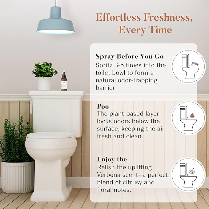 DUSA Bathroom Spray Poo Odor Eliminator 4 oz - Ultimate Toilet Spray and Freshener - Odor Neutralizer with Fresh Scent for Bathrooms and Home Use