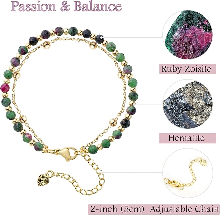 Farfume Crystal Bracelet Beaded Bracelets for Women 4mm Natural Stone Beads Gemstone Handmade Anxiety Jewelry Gifts