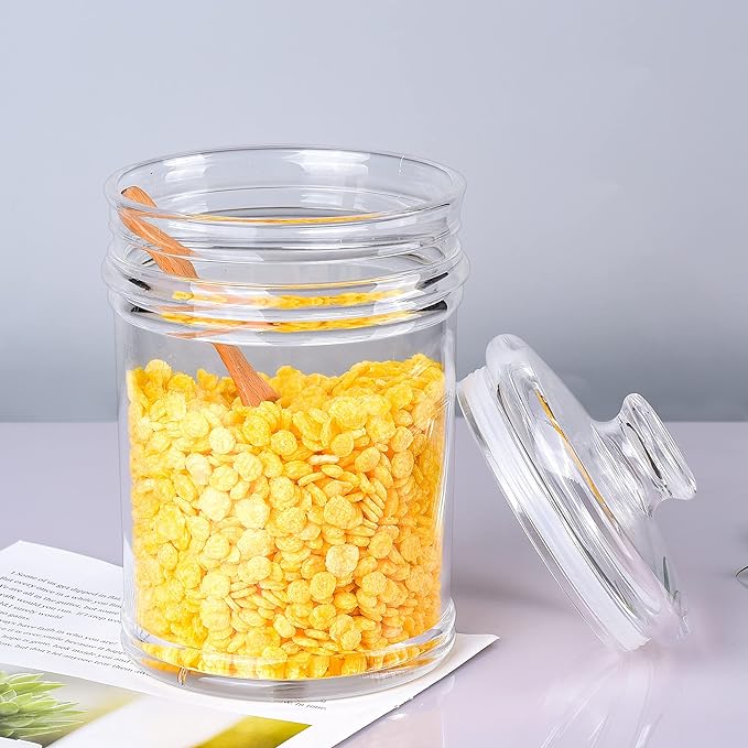 50oz Reinforced Medium Acrylic Storage Jar, Airtight Lid Cookie Jar | Ideal Canisters for Cookies, Dried Fruits, Nuts, Herbs,Cereals,etc