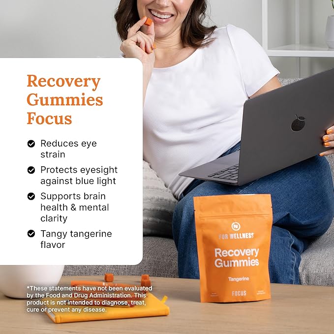 For Wellness Recovery Gummies Variety Pack | Restore, Hydrate & Focus | Gummy Supplements for Post-Workout Recovery, Hydration, Vision & Focus | Vegan, Non-GMO | 3 Pack