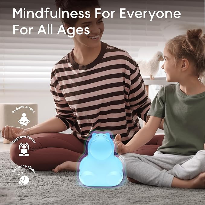 Breathing Pal 'Hugo'- Mindfulness Breathing Light, Guided Visual Meditation Breathing Light, Anxiety Relief Items for Calm Down Corner/Meditation/Sleep for Adult&Kid