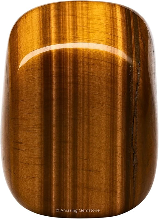 Amazing Gemstone Tiger Eye Crystals and Healing Stones Tumbled - 1 Oz Tiger Eye Stone Gem Stones, Natural Healing Stones for Energy Balance, Stress Relief - Polished Gems Rocks