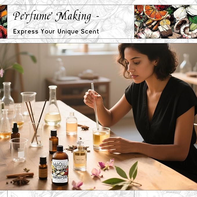 HIQILI Fantasy Girl Fragrance Oil for Candle, Perfume Making, Praline & Pomelo Scents, Long Lasting, Skin & Hair Care Products, Gifts - 5.07 Fl Oz